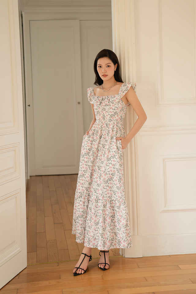 LILY OFF SHOULDER MAXI DRESS (FLORAL) 