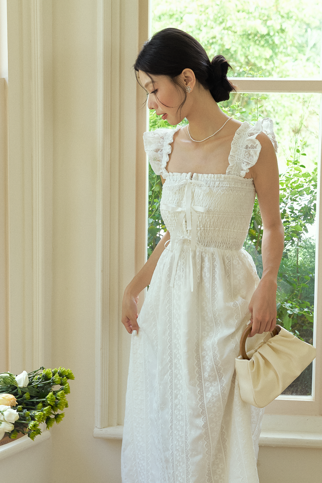 DARCIE SMOKED MIDI DRESS (LACE)