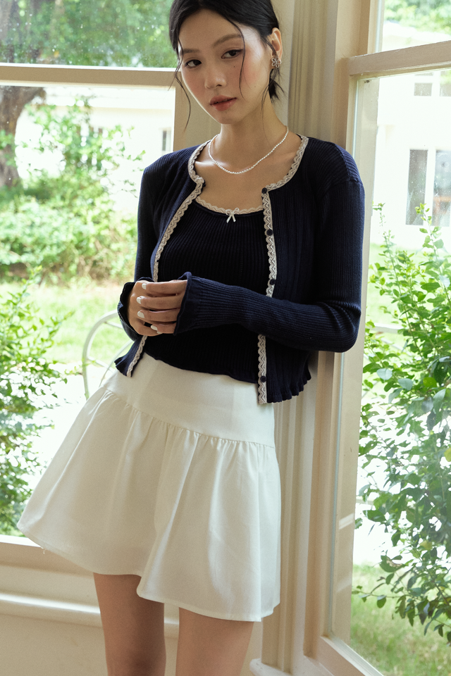 AMELIA LINEN SKORTS (WHITE)