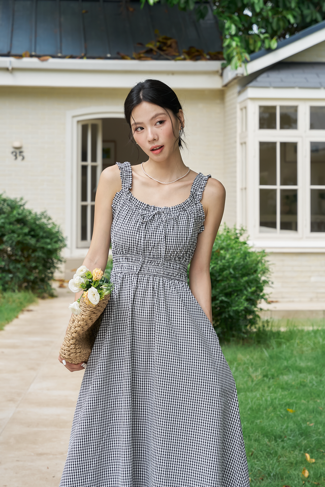 HAMLEY MIDI DRESS (GINGHAM)