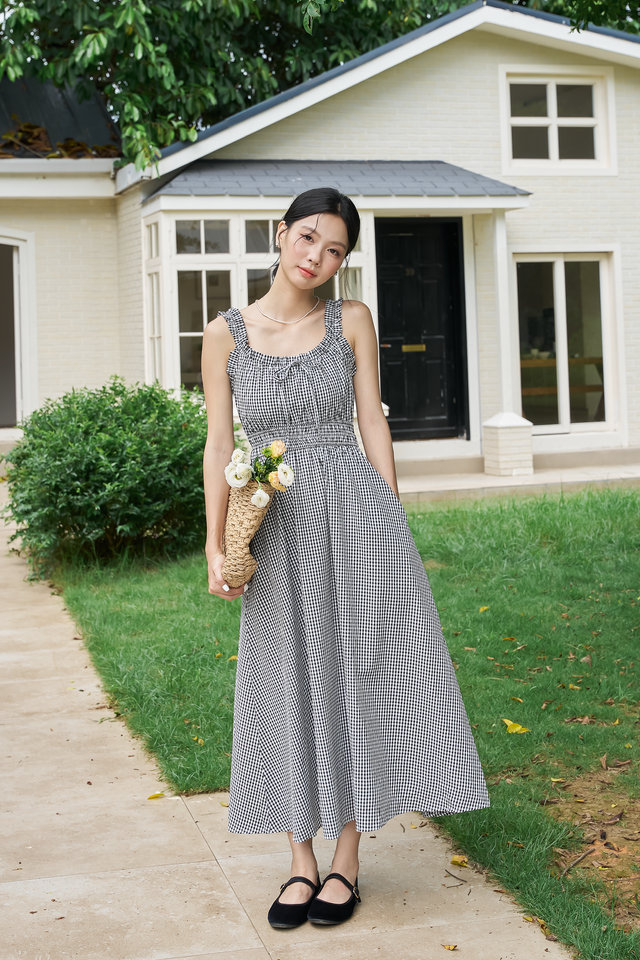 HAMLEY MIDI DRESS (GINGHAM)