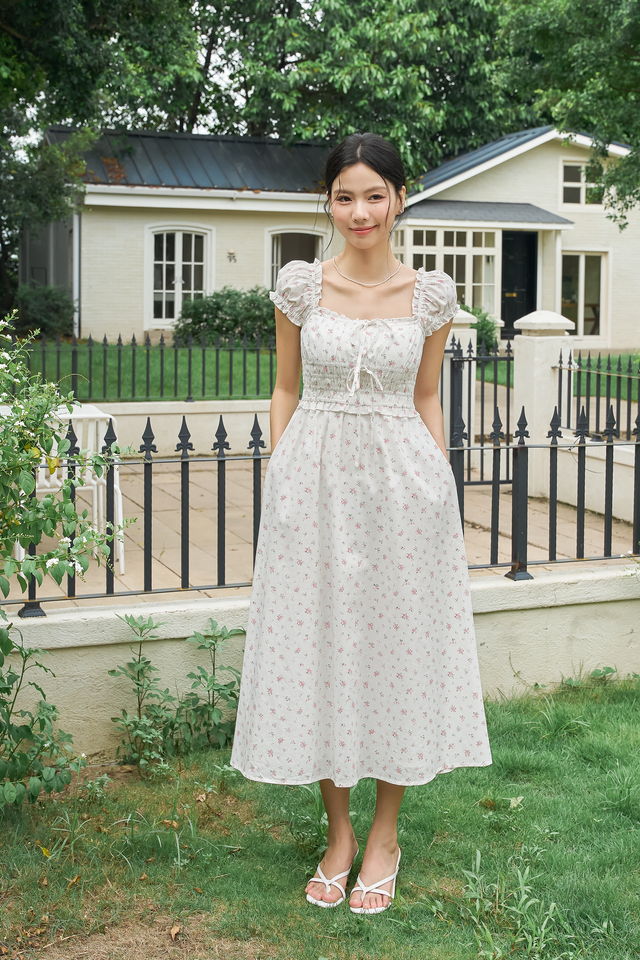 DIARA MIDI DRESS (PINK FLORAL)