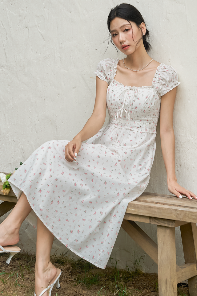 DIARA MIDI DRESS (PINK FLORAL)