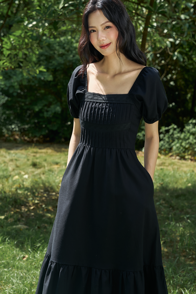 NEVA MIDI DRESS (BLACK)