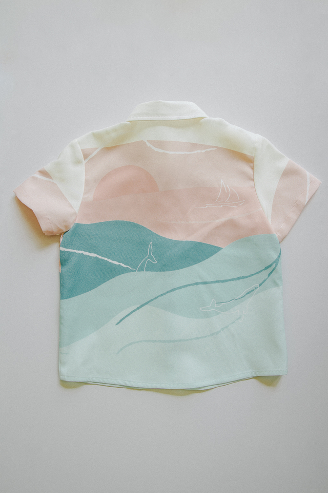 WHALE DOODLE TEE (GREEN)