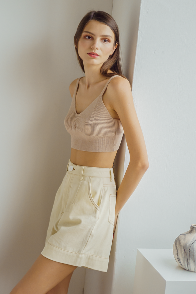 THEA KNIT CAMISOLE TOP (OAT) 